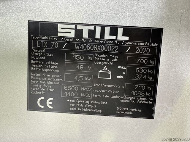 LTX 70 * NEUE Batterie!! + AnhÀngerbremsen!! (2x auf Lager!!) STILL LTX 70 * NEW battery !! + trailer brakes  !! ( 2 x On stock !! )