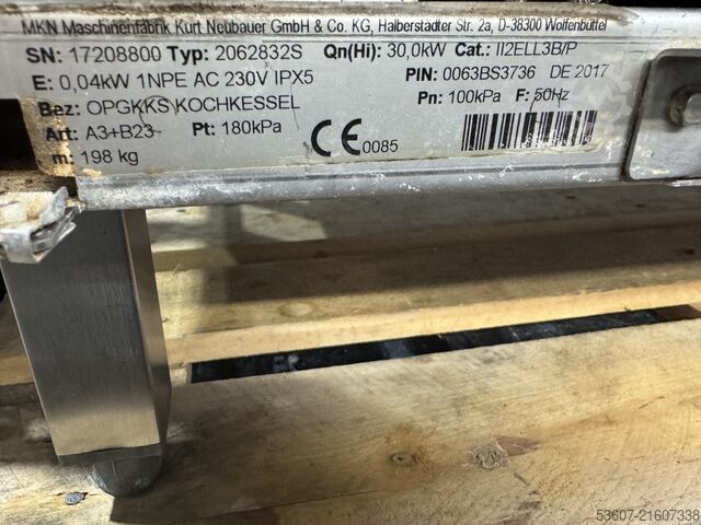 Rechteckkochkessel MKN Optima 850 Gasausführung