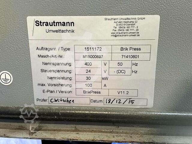 Briquetting press Strautmann BrikPress HP/NP 240