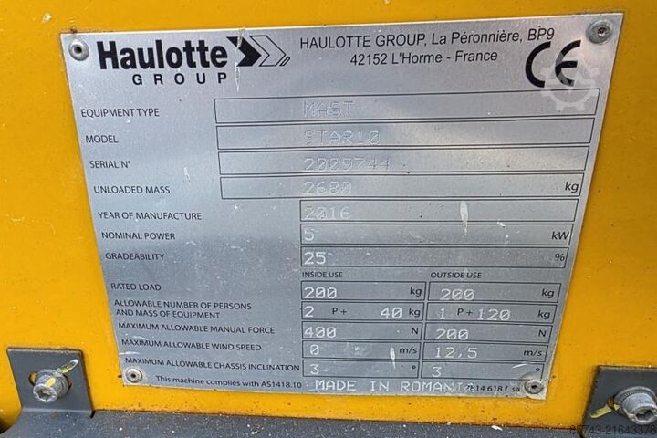 Gelenkteleskoparbeitsbühne Haulotte STAR 10 Electric, 10m Working Height, 3m Reach, 20