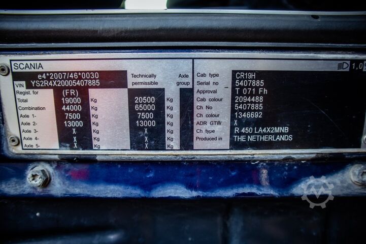 Standard tractor SCANIA R450+INTARDER+KIPHYDR+65T+FULL OPTION