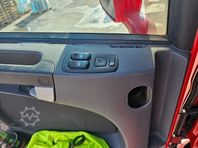 Flatbed truck with tarp SCANIA G410 Volumen, Edscha, Hubdach+Tandemhänger