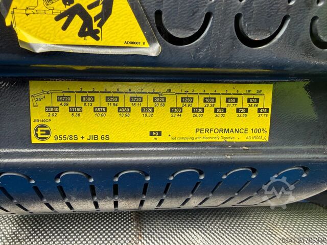 Kranwagen Volvo FH 540 8x2 EFFER 955/8S + JIB 6S