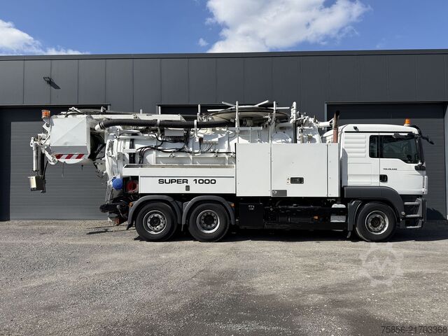 Suction vehicle, flushing vehicle MAN 28.440 Wiedemann 12m³ Kombi Recycler/WRG