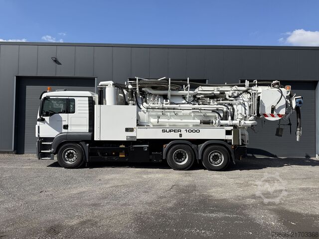 Suction vehicle, flushing vehicle MAN 28.440 Wiedemann 12m³ Kombi Recycler/WRG