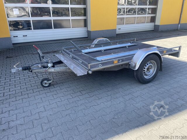 Motorcycle trailer SARIS Motorradtransporter Tieflader Einachser