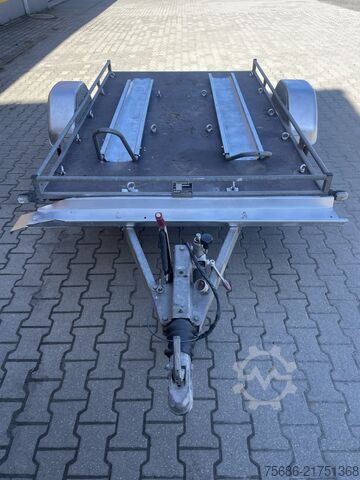 Motorcycle trailer SARIS Motorradtransporter Tieflader Einachser