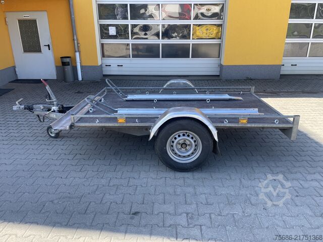 Motorcycle trailer SARIS Motorradtransporter Tieflader Einachser