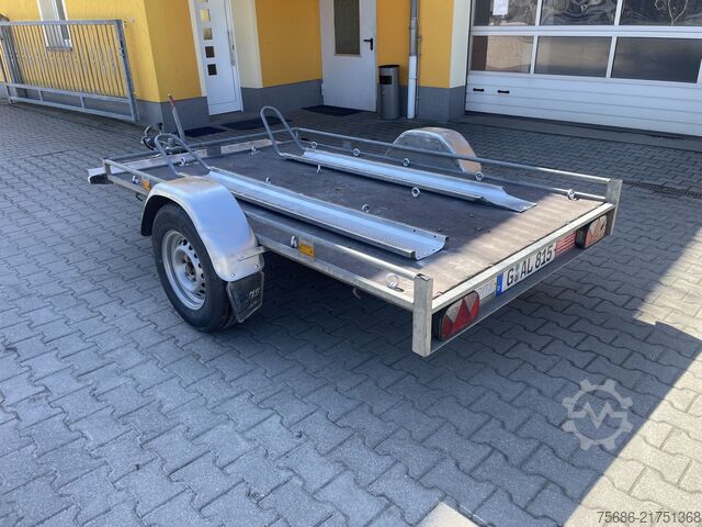Motorcycle trailer SARIS Motorradtransporter Tieflader Einachser