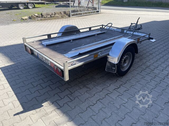Motorcycle trailer SARIS Motorradtransporter Tieflader Einachser
