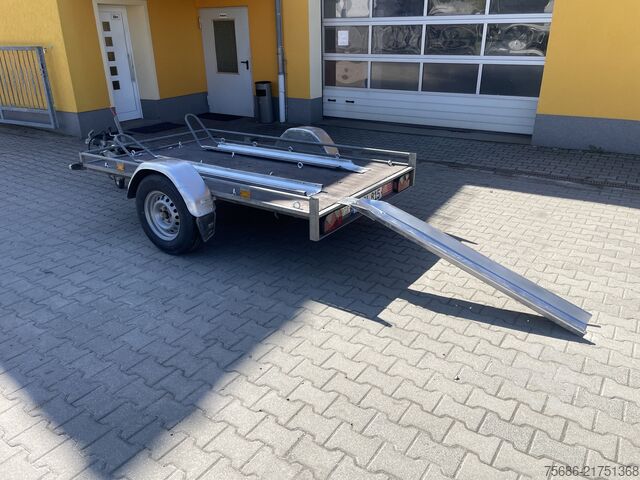 Motorcycle trailer SARIS Motorradtransporter Tieflader Einachser