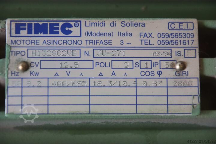Electric motor 9.2 kW 2800 rpm Fimec H132SD2VE