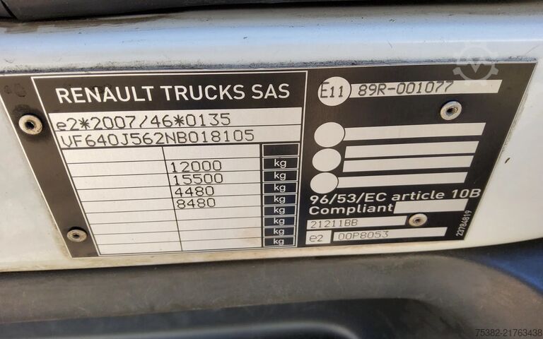 Suitcase Renault D240 P4x2 - ACC. - 21-BSJ-7 - BAKWAGEN - 12 TON...