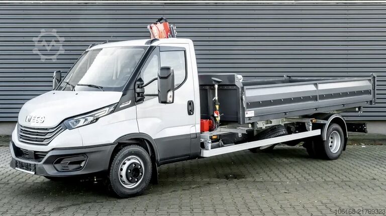 Three-way tipper with crane Iveco Daily 70C18 HA8 Kipper Kran