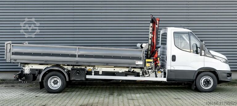 Three-way tipper with crane Iveco Daily 70C18 HA8 Kipper Kran