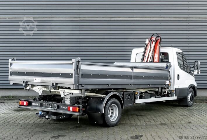 Three-way tipper with crane Iveco Daily 70C18 HA8 Kipper Kran