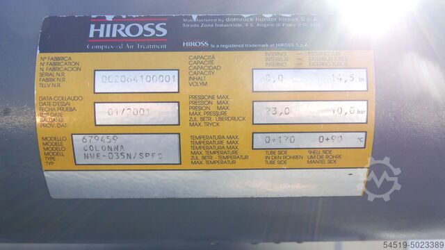 High-pressure piston compressor Atlas Copco D44