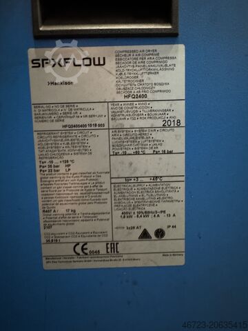 Compressed air refrigeration dryer HANKINSON SPXFLOW HFQ2400