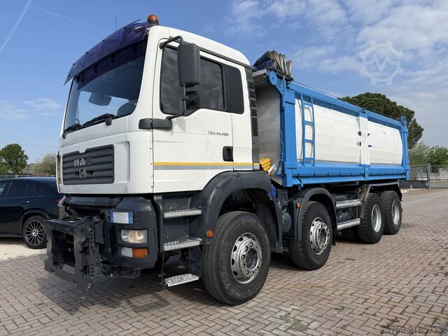 Three-sided tipper truck MAN 41.480 TGA KIPPER 20cbm 8x4 40Ton