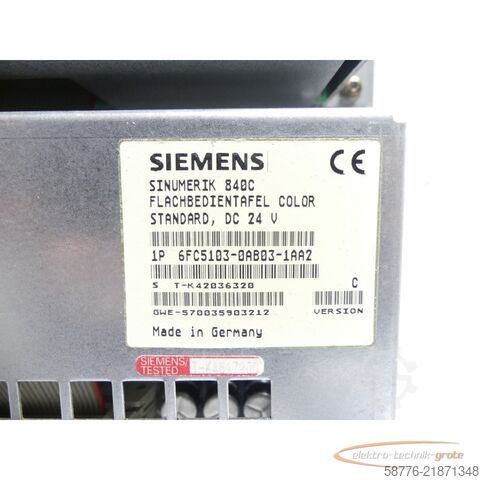 Component Siemens 6FC5103-0AB03-1AA2 SNT-K42036320 mit  LTM09C016K Display