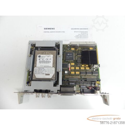Component Siemens 6FC5114-0AA02-0AA2  Central Service Board SN:T-M42032780-!-