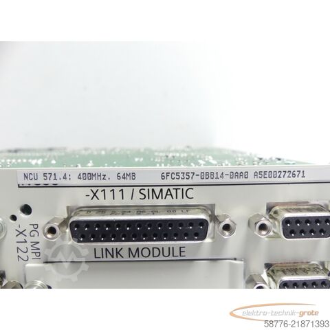 Component Siemens 6FC5357-0BB14-0AA0 NCU SN: A5E00272671
