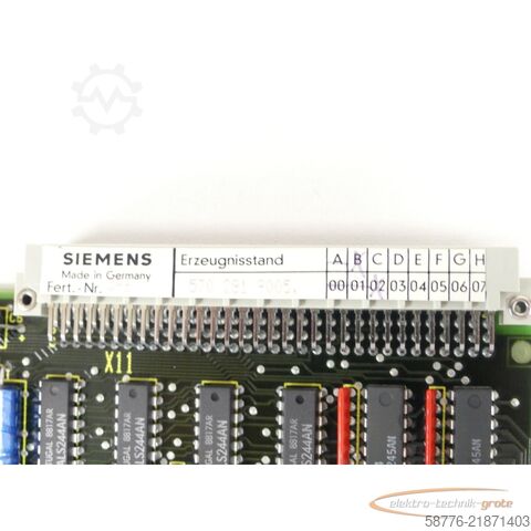 Component Siemens 6FX1128-1BE00 Speicherbaugruppe Version B 02 SN 396