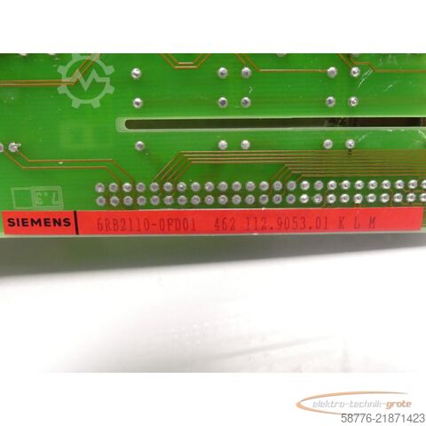Component Siemens 6RB2110-0FD01 / 462112.9053.01 Leistungsteil --