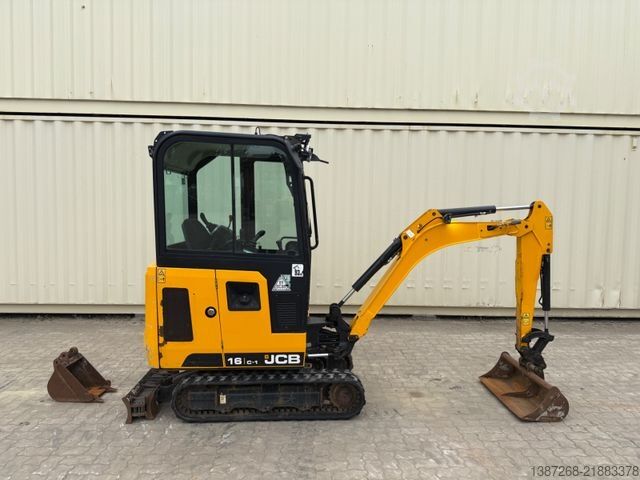 Mini excavator JCB 16C-1 / 2021 BJ / 806 H / 3 x Löffel