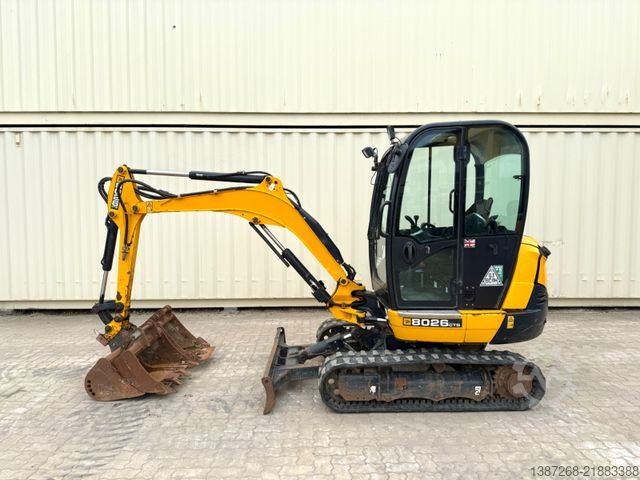 Mini excavator JCB 8026 CTS / 2021 BJ / 1.589 H / 3 x Löffel
