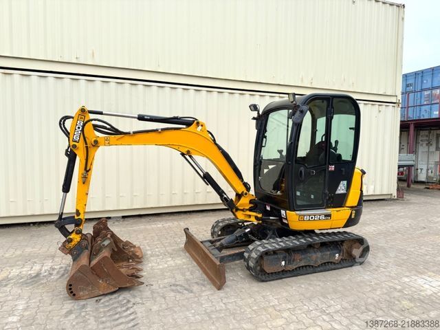 Mini excavator JCB 8026 CTS / 2021 BJ / 1.589 H / 3 x Löffel