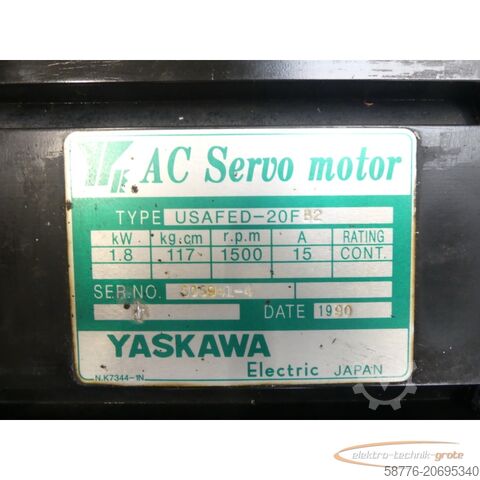 Control unit Yaskawa Electric USAFED-20F B2 AC Servo Motor SN: S06941-4