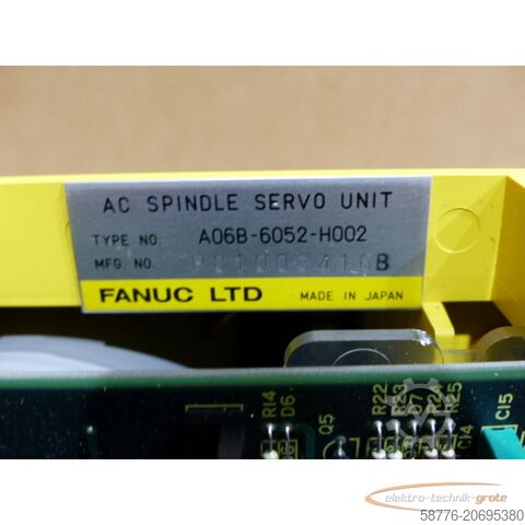 Fanuc component Fanuc A06B-6052-H002 AC Spindle Servo Unit !