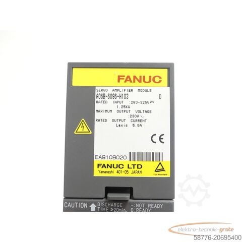 Fanuc component Fanuc A06B-6096-H103 SN:EA910920 generalüberholt mit 12 Monaten Gewährleistung