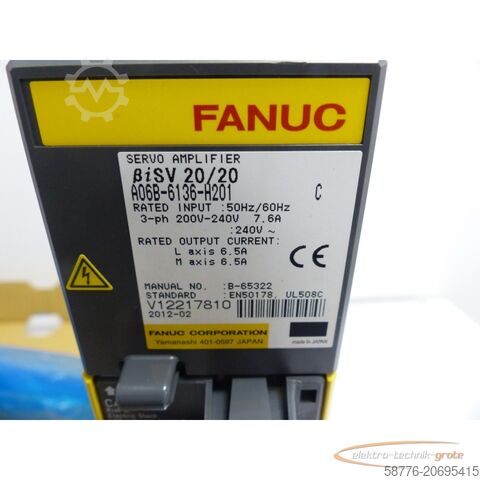 Fanuc component Fanuc A06B-6136-H201Servo Verstärker SN: B-65322 - ! -