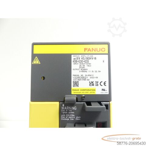 Fanuc component Fanuc A06B-6290-H208 Servo Amplifier Version: H SN:V22609521 - ! -