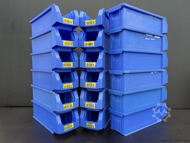 Sight storage boxes stacking boxes crate SSI Schäfer LF 511 G ZW /18 Stck. / blau Außenmaß: 500 x 156 x 143 mm