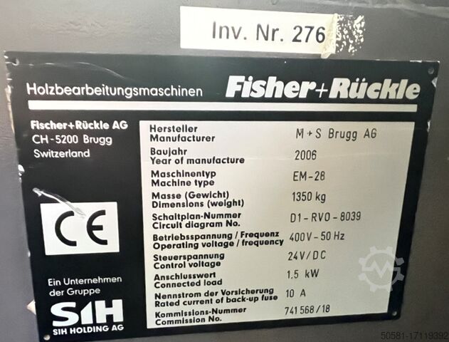 Veneer splicing machine Fisher+Rueckle EM-28