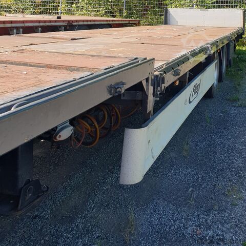 Open semitrailer FLIEGL 3-Achs Jumbo Plateau teleskopierbar