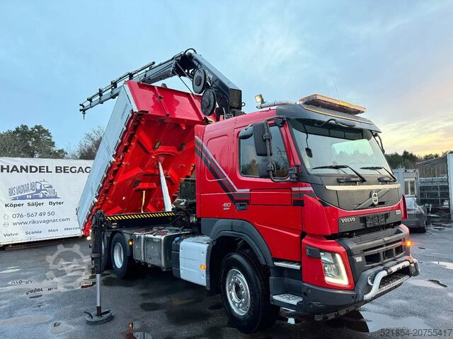 Kipper mit Kran Volvo FMX 410 6x2*4, Tipper & Crane, 2015