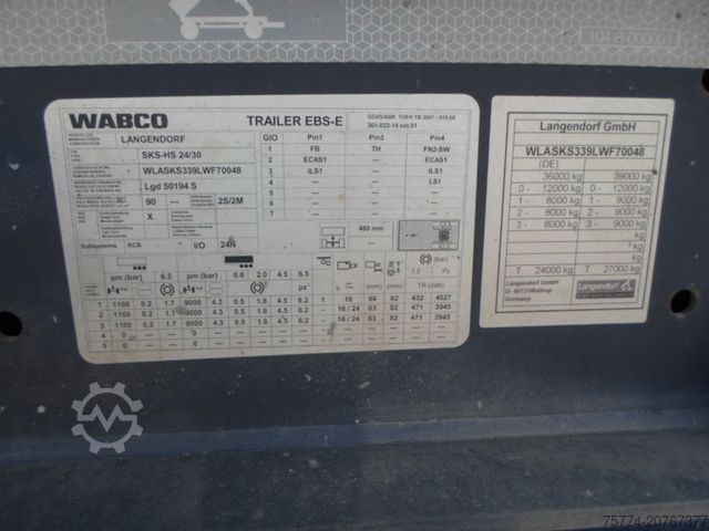 Kipper Auflieger LANGENDORF Thermomulde/ ca. 24 m3