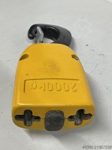 Crane hook, lifting pulley block, lower block for chain hoist, load hook, 2-strand, Demag load hook, DEMAG 2000 kg passend für PK10