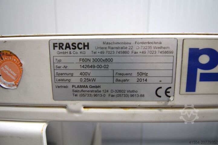 Förderband Frasch F60N 3000x800