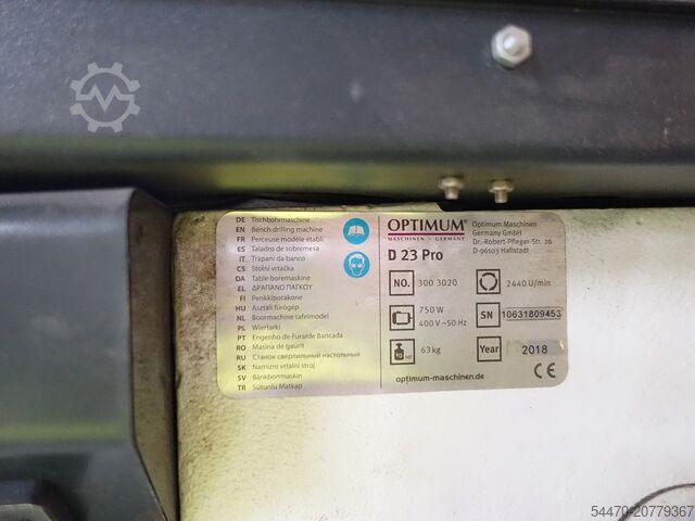 Tischbohrmaschine OPTIMUM OPTIDRILL D23 PRO