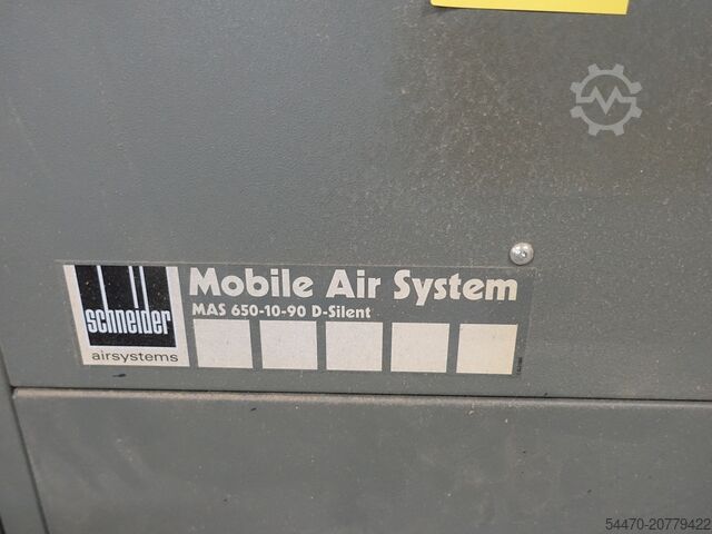 Mobile Druckluft-Komplettanlage SCHNEIDER MAS650-10-90D-SILEND