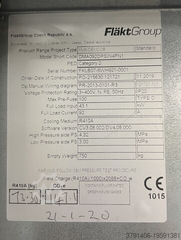 Präzisionsklimageräte (CRAC-Einheiten) FläktGroup Multi-DENCO DMA092DPSIN4PN1