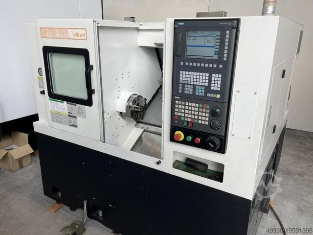 As-new CNC chuck lathe with SIEMENS Sinumerik 828 D Basic, automatic turning machine, lathe, TurnMac TAIKAN HPT 08-380