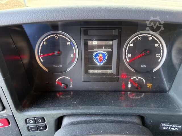 Dreiseitenkipper LKW Scania G450 8X2*6 Kipper Kran HMF 2620 K5