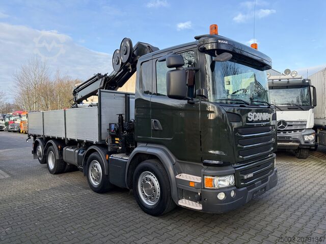 Truck mounted crane Scania G450 8X2*6 Kipper Kran HMF 2620 K5