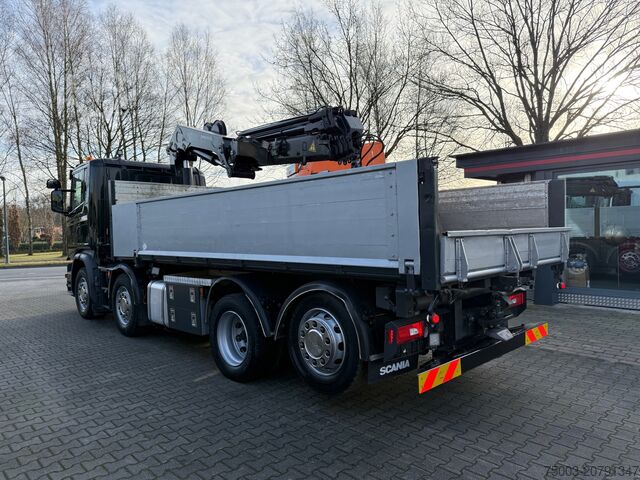 Truck mounted crane Scania G450 8X2*6 Kipper Kran HMF 2620 K5